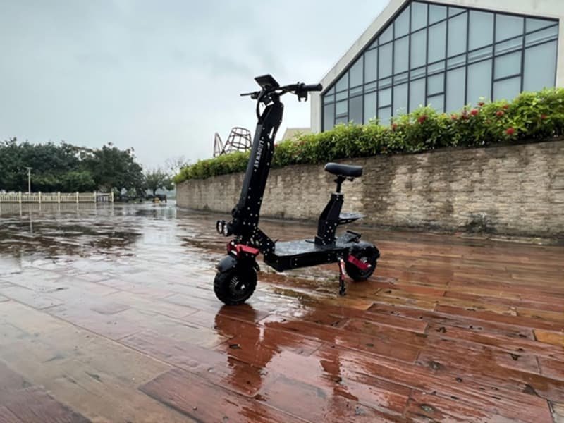 electric scooter under water