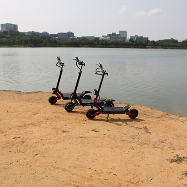 foldable electric scooter with headlight and seat