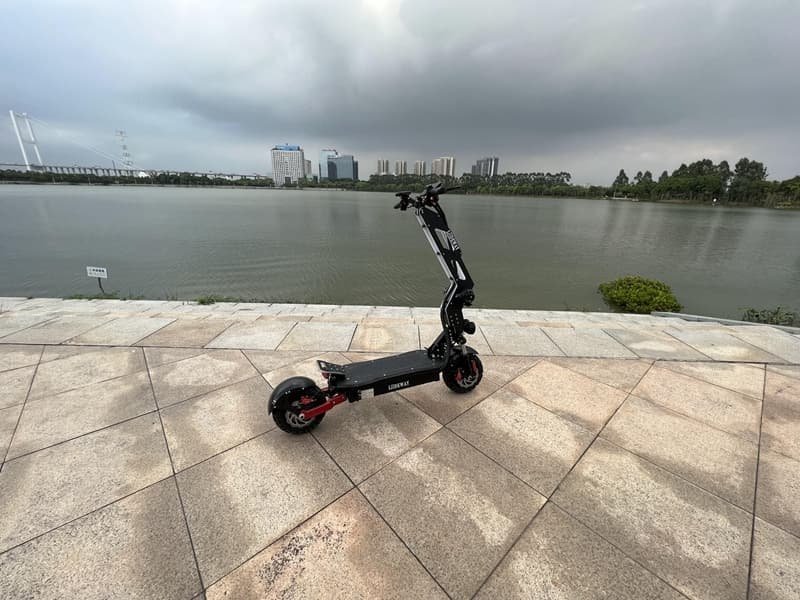 white electric scooter